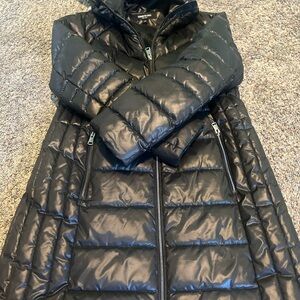 Kenneth Cole Shiny Black Puffer Coat - Like NEW!
